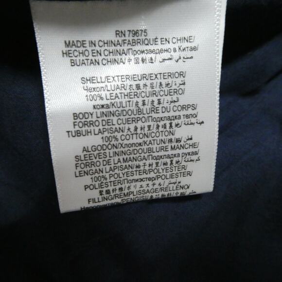 BcBGeneration women's XS navy blue suede leather moto Jacket zipper‎ cuff - Picture 9 of 10